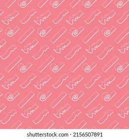 Sticks of chewing gum in various shapes. Seamless vector pattern. Wallpaper or wrapper of gum