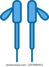 Sticks Filled Blue Vector Icon Design