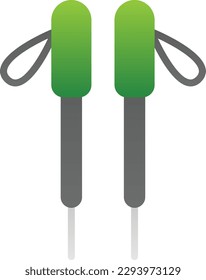 Sticks Flat Gradient Vector Icon Design