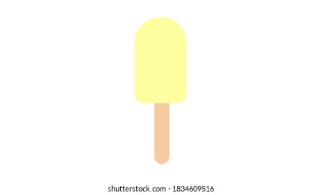 sticks ice cream candy icon. Realistic illustration of orange sticks ice cream candy vector icon for web design isolated on white background.