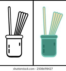 ícone sticks, Ícone para um difusor de ar. Ícone Summary Vetor de um difusor de ar para web design, isolado em um fundo branco