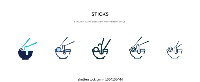 sticks icon in different style vector illustration. two colored and black sticks vector icons designed in filled, outline, line and stroke style can be used for web, mobile, ui