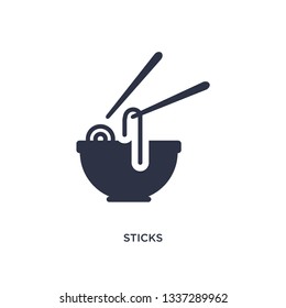 sticks isolated icon. Simple element illustration from asian concept. sticks editable logo symbol design on white background. Can be use for web and mobile.