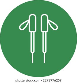 Sticks Line Circle Vector Icon Design
