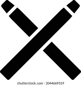 sticks vector glyph flat icon