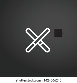 Sticks vector icon. Sticks concept stroke symbol design. Thin graphic elements vector illustration, outline pattern for your web site design, logo, UI. EPS 10.