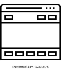 Sticky Footer Vector Icon