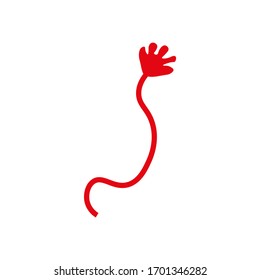 sticky hand on white background vector