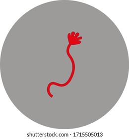 sticky hand on white background vector