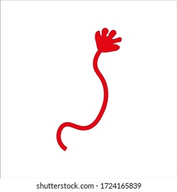 Sticky Hand On White Background Vector