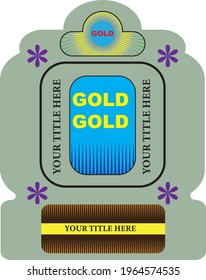 A sticky label for finished garments. Vector and specimens.