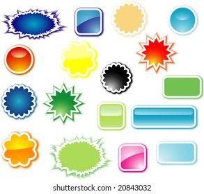 sticky labels. Vector illustration