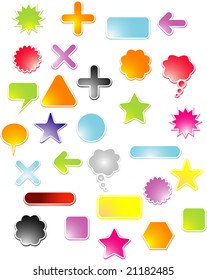 Sticky labels. Vector illustration