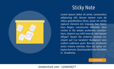 Sticky Note Banner Design
