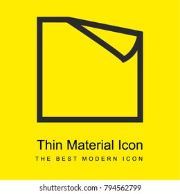 Sticky Note bright yellow material minimal icon or logo design