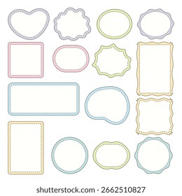 Sticky note collection cartoon icon illustration