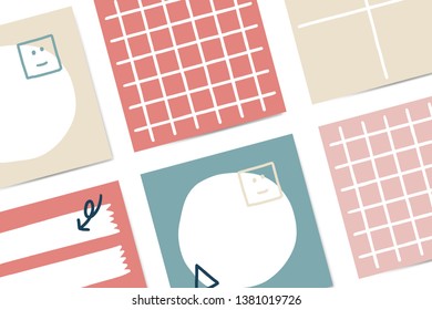 Sticky note doodle collection vectors