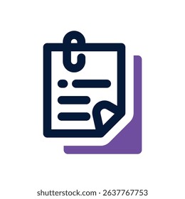 sticky note duotone icon. Sleek and modern vector icon for websites, mobile apps, marketing materials, and corporate design. Fully scalable and ready to use.