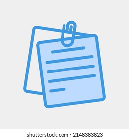 Sticky note icon in blue style, use for website mobile app presentation