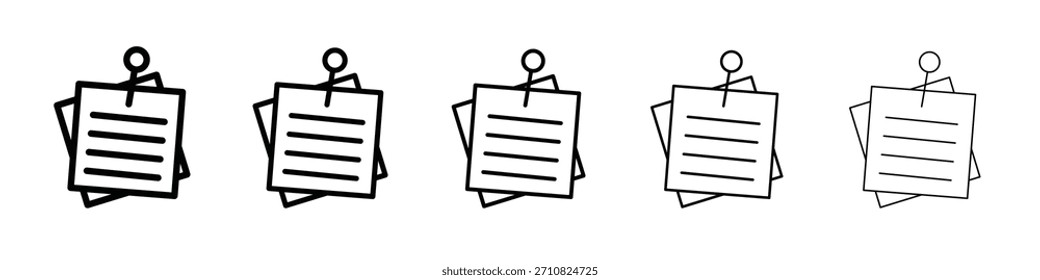 Ícone de nota adesiva design, logotipo, aplicativo, IU. Ilustração vetorial, EPS
