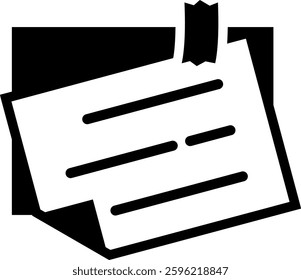 Sticky Note Icon Element For Design