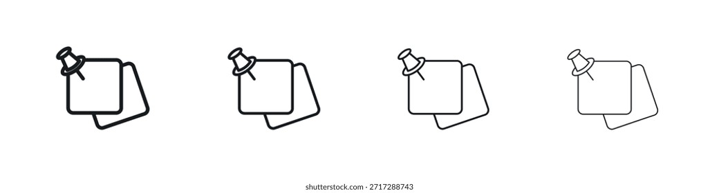 Icono de nota adhesiva Eps10. iconos Diseño gráfico