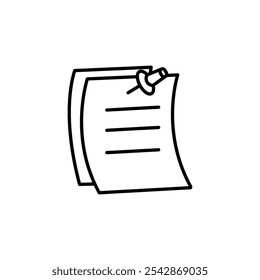 Symbol für Kurznotiz. Füllzeichen und Strichsymbole