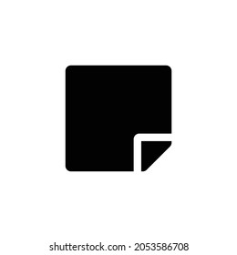 sticky note Icon. Flat style design isolated on white background. Vector illustration