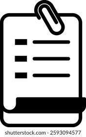 Sticky Note Icon Glyph Vector Illustration
