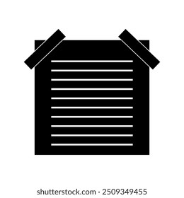 Sticky note icon illustrated on background