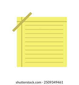 Sticky note icon illustrated on background