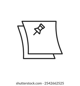 Sticky note icon isolated on white background