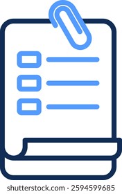 Sticky Note Icon Line Color Vector Illustration