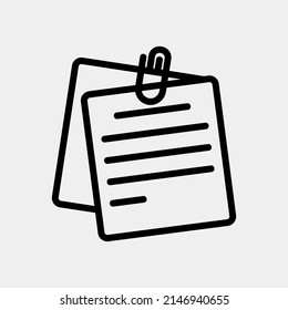 Sticky note icon in line style, use for website mobile app presentation