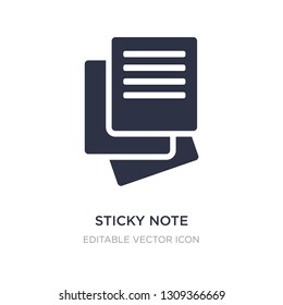 sticky note icon on white background. Simple element illustration from Education concept. sticky note icon symbol design.