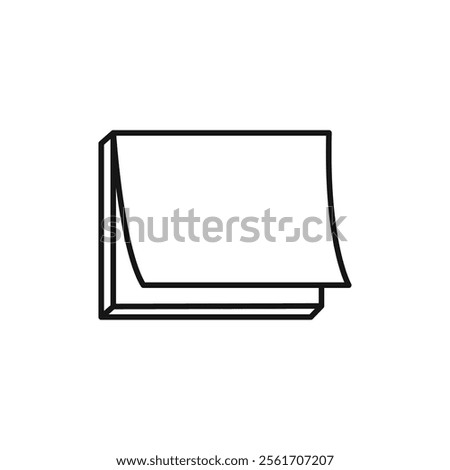 Sticky note icon Simple thin line flat symbol