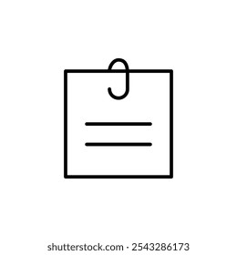 Sticky note icon symbol collection on white background.
