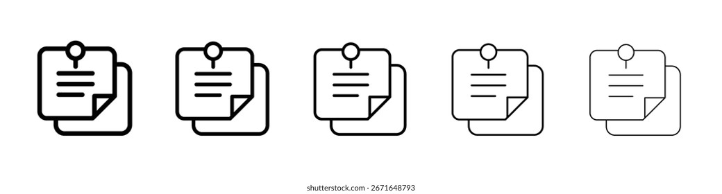 Sticky Note Symbol Symbolkonzept für Web design.simple line Vektorsymbol. Logo-Illustration