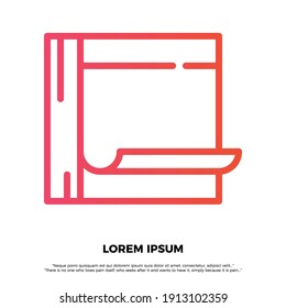 Sticky Note icon vector. Eps10 vector illustration.
