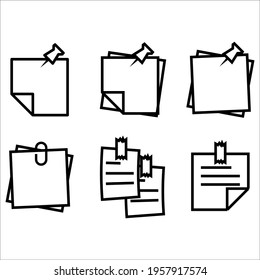 Sticky note icon, Vector illustration eps.10