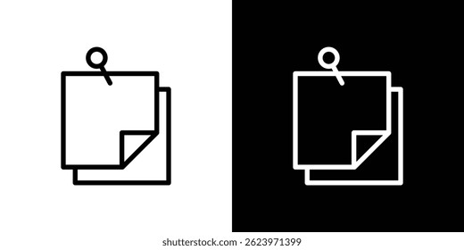 Sticky note icon vector, illustration logo template in trendy style