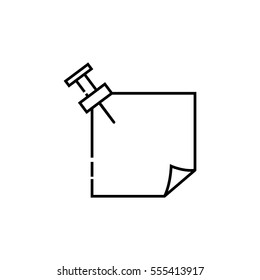 Sticky note icon, vector illustration.
