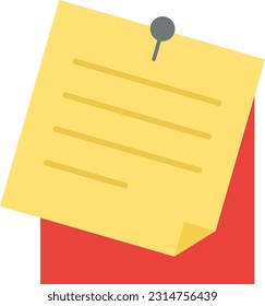 Imagen vectorial de icono de Sticky Note. Adecuado para aplicaciones web móviles y medios de impresión.