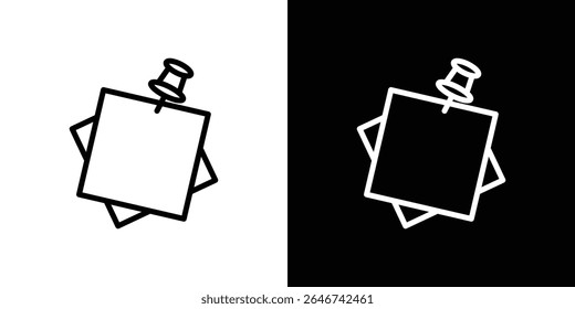 Sticky note icon vector simple element illustration editable