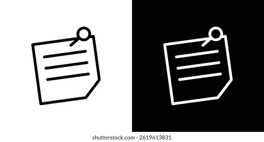 Sticky note icon Vector symbol in trendy flat style
