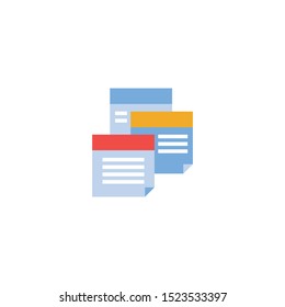 Sticky note icon vector. Trendy flat style isolated on white background. Symbol for the design of your website, logo, interface. Vector illustration