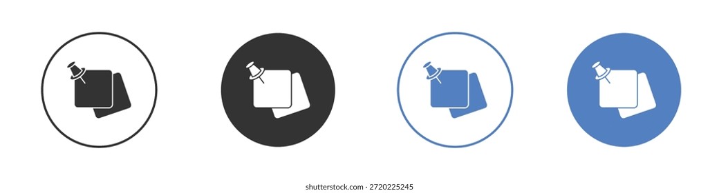 Icono de nota adhesiva para el Diseño web. pixel Iconos planos perfectos
