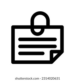 icono de nota adhesiva para tu diseño de sitio web, logotipo, aplicación, interfaz de usuario.