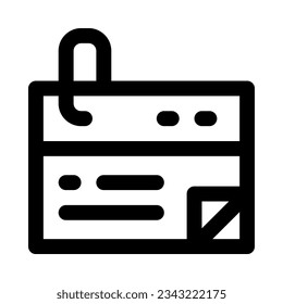 sticky note icon for your website, mobile, presentation, and logo design.