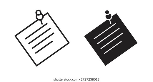 Sticky note icons symbol. vector illustration pack for apps and designs